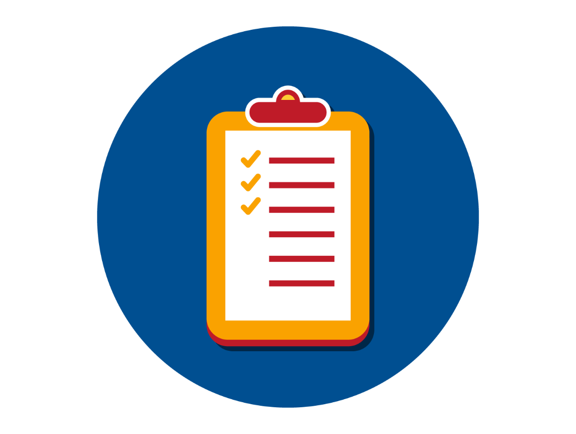checklist on a clipboard