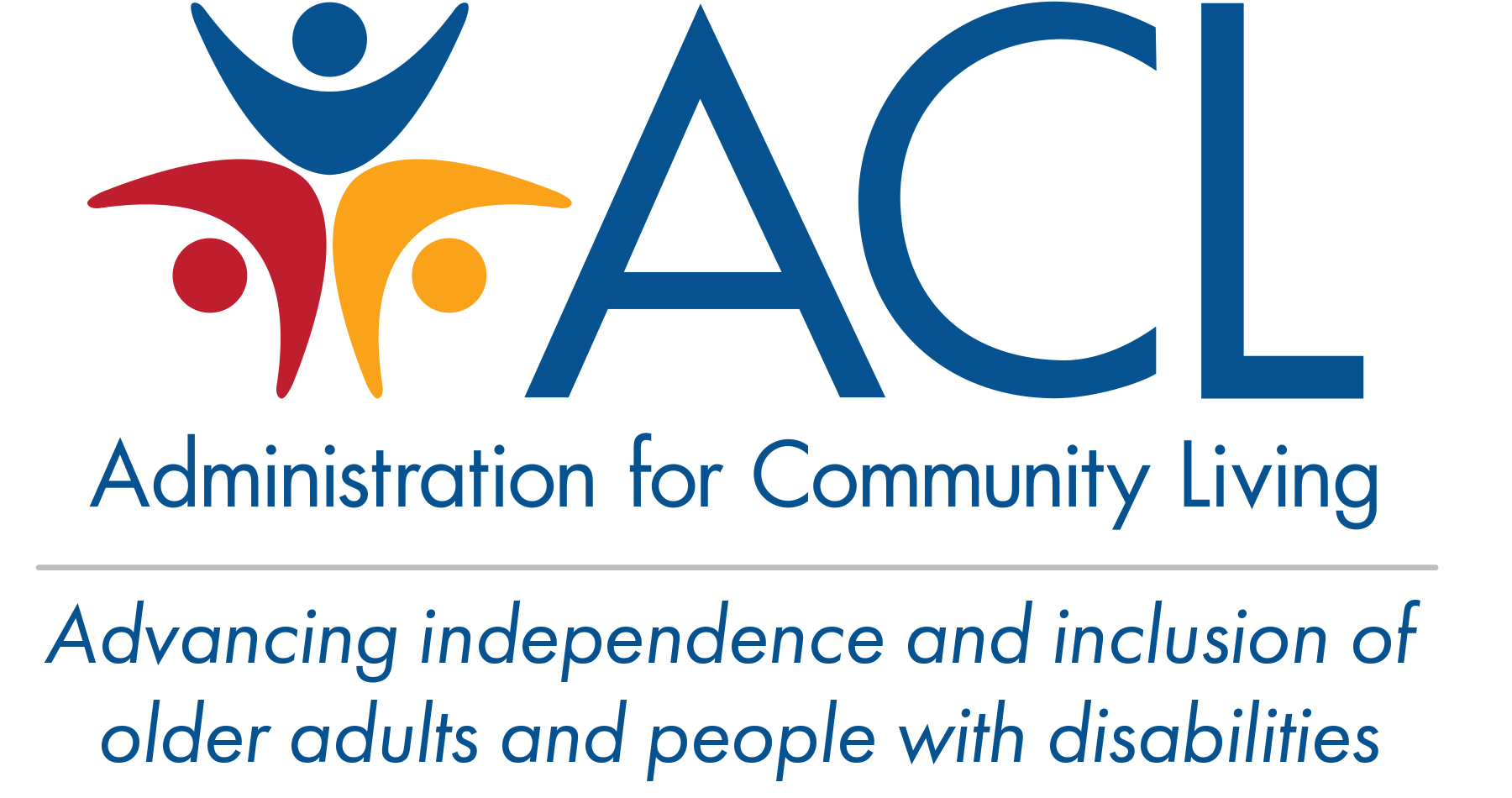 Administration for Community Living log with tagline, Advancing independence and inclusion of older adults and people with disabilities