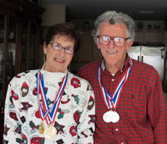 Evelyn and Gabe with their Olympic medals